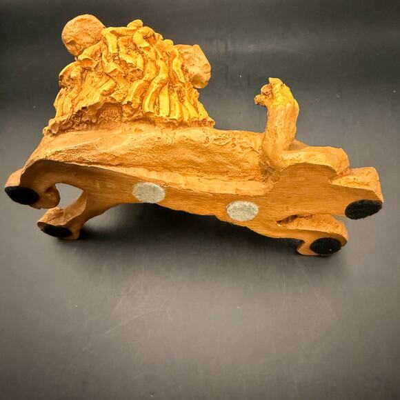 Vtg Dave Grossman 1973 Lazy Lion Sculpture Signed and Dated - Picture 6 of 8